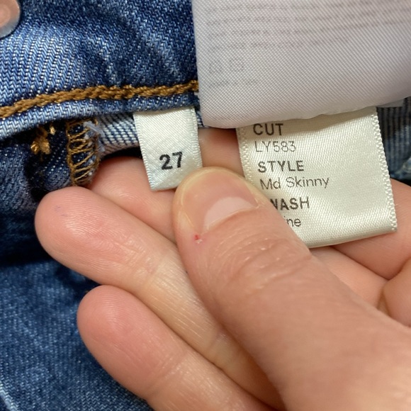 REFORMATION Suzie Skinny Jeans Cut LY583 Wash Rhine Sz 27 - Picture 6 of 6